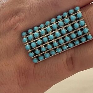 Turquoise dot ring